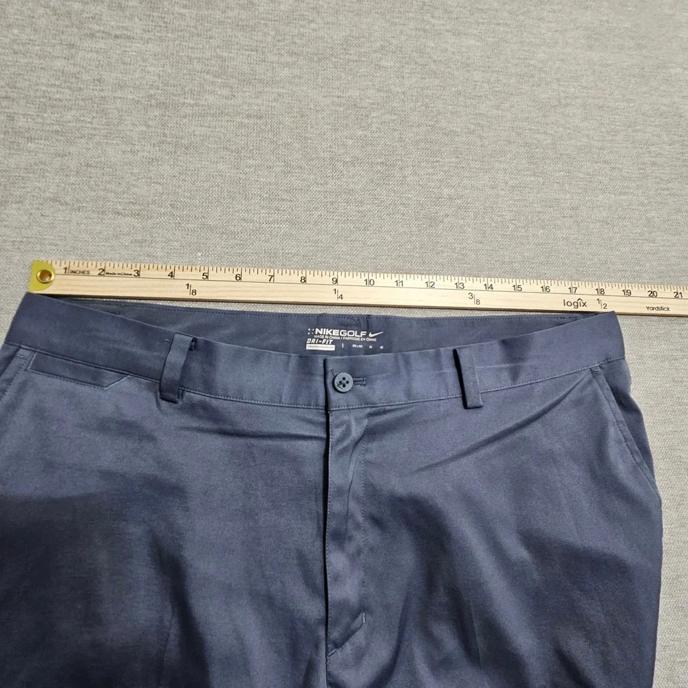 Nike Golf Pants Mens 36x30 Grey Dri-FIT Flat Front Straight Leg‎ 639779-021